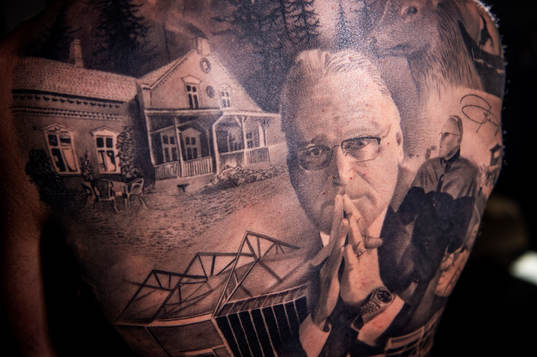 Bengt Madsens barnbarn Tristan vann en tatueringstävling