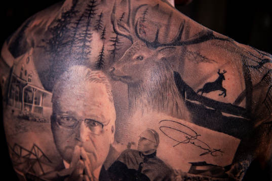 Bengt Madsens barnbarn Tristan vann en tatueringstävling