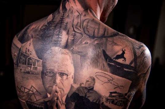 Bengt Madsens barnbarn Tristan vann en tatueringstävling