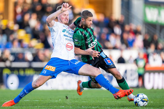 Värnamos Victor Eriksson och Varbergs Oliver Alfonsi