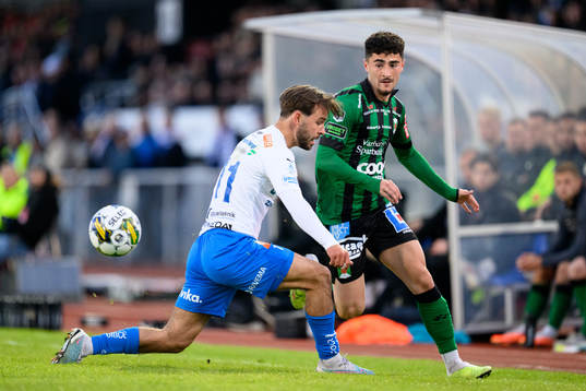 Värnamos Edvin Becirovic och Varbergs Ismet Lushaku