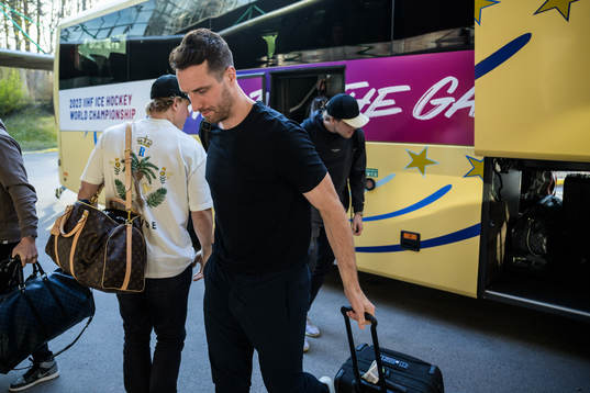 Patrik Nemeth of Sweden arrives to the team hotel
