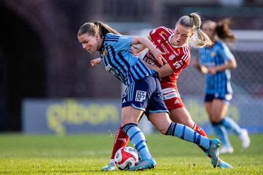 Djurgårdens Ebba Hed och Piteås Ronja Aronsson