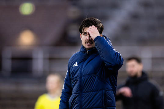 Djurgårdens tränare Magnus Pålsson deppar