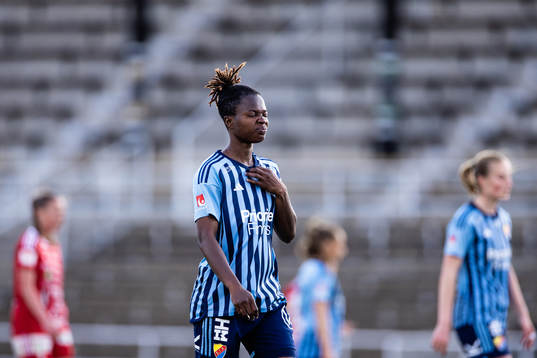 Djurgårdens Portia Boakye deppar