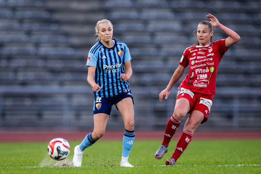 Djurgårdens Sara Lilja Vidlund och Piteås Olivia Holm
