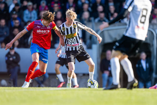 Helsingborgs Thomas Rogne och Landskronas Melker Widell