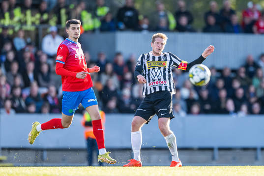 Helsingborgs Amar Muhsin och Landskronas Philip Andersson