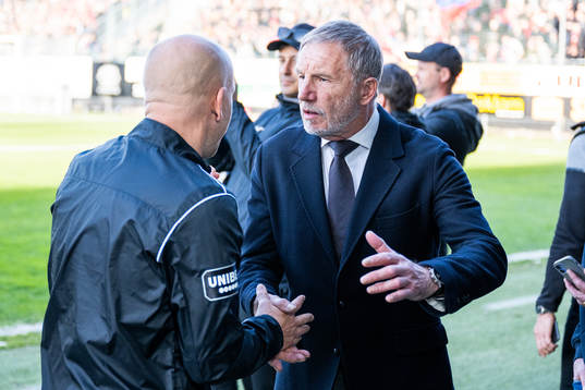 Landskronas tränare Billy Magnusson och Helsingborgs