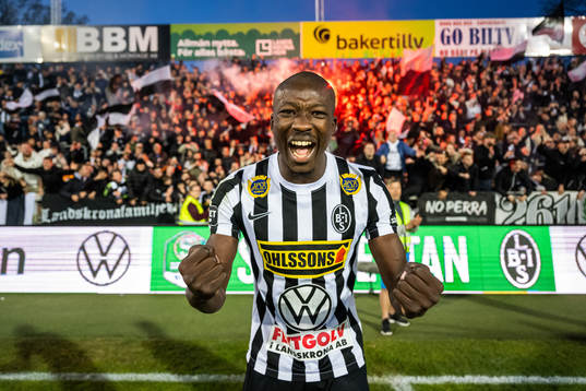 Landskronas Ousmane Diawara jublar