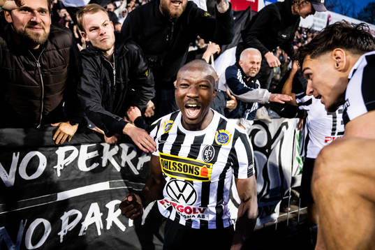 Landskronas Ousmane Diawara jublar