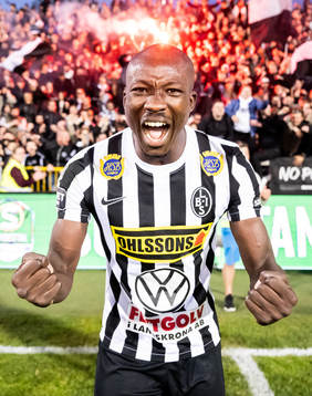 Landskronas Ousmane Diawara jublar