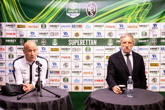 Landskronas tränare Billy Magnusson och Helsingborgs