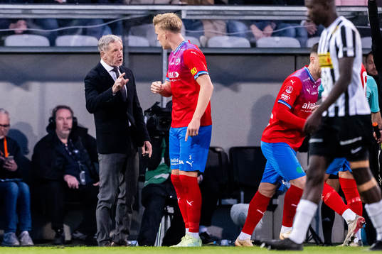 Helsingborgs tränare Stuart Baxter och Casper Widell