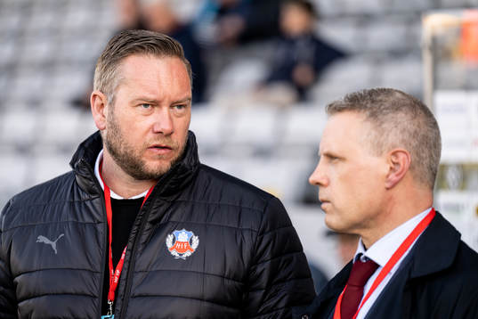 Helsingborgs klubbdirektör Joel Sandborg och ordförande