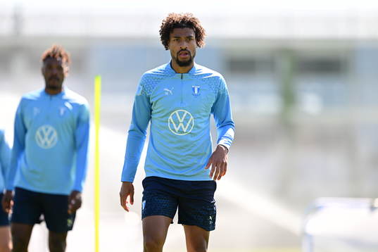 Under en träning med Malmö FF