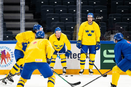 Fabian Zetterlund and Jacob de la Rose of Sweden at a