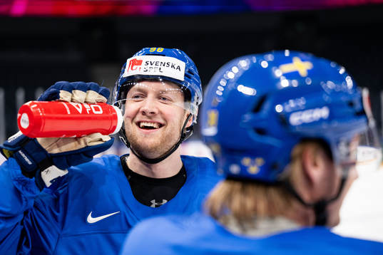 Alexander Nylander of Sweden at a practice session