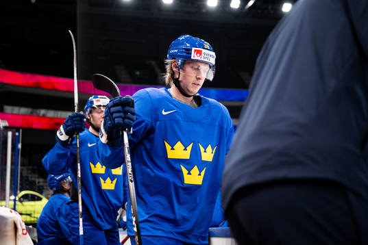 Rasmus Sandin of Sweden at a practice session