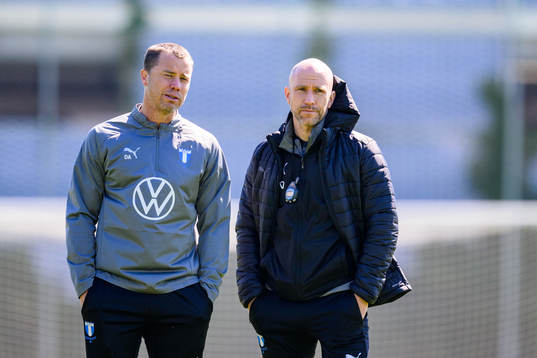 Malmö FFs sportchef Daniel Andersson och tränare Henrik