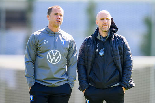 Malmö FFs sportchef Daniel Andersson och tränare Henrik