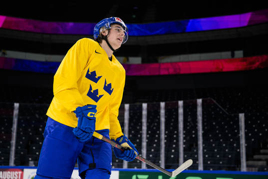 Leo Carlsson of Sweden at a practice session