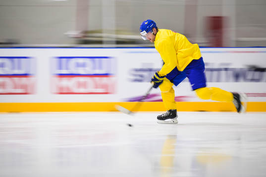 Carl Grundström of Sweden at a practice session