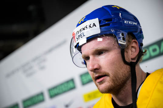 Carl Grundström of Sweden is being interviewed