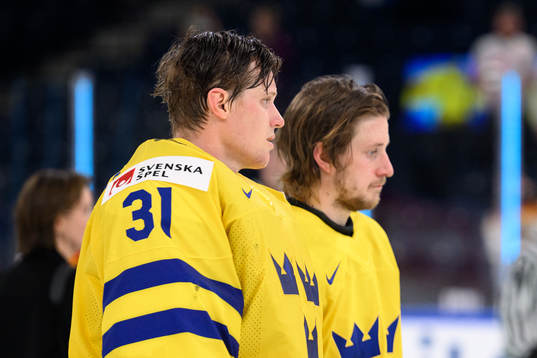 Goaltender Lars Johansson of Sweden