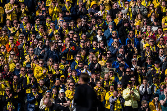 Spectators in the stands