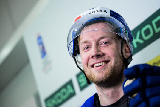 Alexander Nylander of Sweden at a practice session