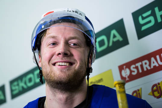 Alexander Nylander of Sweden at a practice session