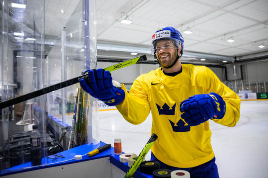 Oscar Lindberg of Sweden at a practice session