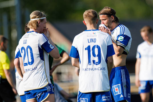 IFK Norrköpings Daniel Fritz Eid, Victor Stange Lind och