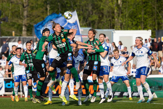 Varbergs Oliver Stanisic, Hampus Zackrisson och Joakim