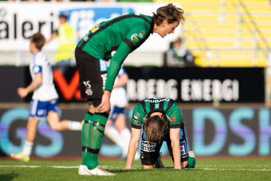 Varbergs Hampus Zackrisson och Joakim Lindner deppar
