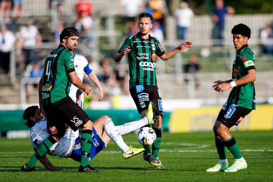 Varbergs Oliver Stanisic, Yassine El Ouatki och Luke Le Roux