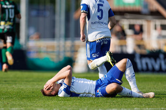 IFK Norrköpings Anton Eriksson har ont
