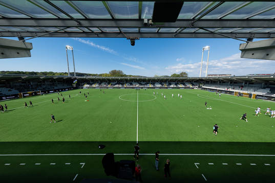Bravida Arena innan fotbollsmatchen i Allsvenskan mellan