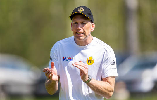 Växjö BKs tränare Fredrik Bild fotbollsmatchen i