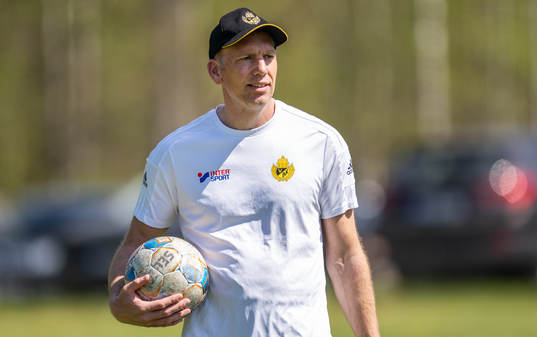 Växjö BKs tränare Fredrik Bild fotbollsmatchen i