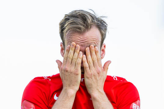 Bård Finne of Brann looks dejected