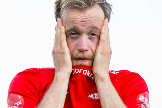 Bård Finne of Brann looks dejected