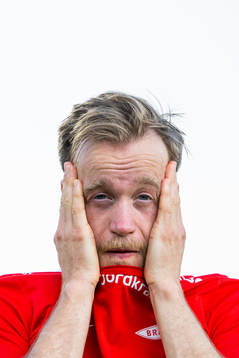 Bård Finne of Brann looks dejected