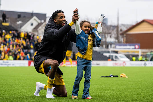 Amahl Pellegrino of Bodø/Glimt celebrates