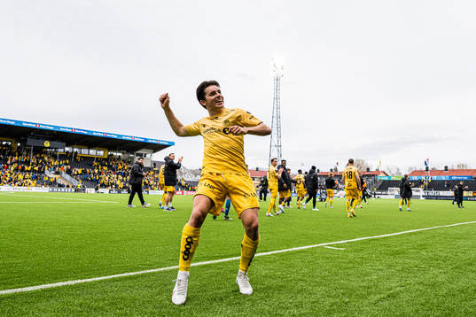 Hugo Vetlesen of Bodø/Glimt celebrates
