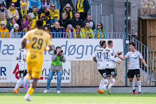 Sverre Halseth Nypan of Rosenborg celebrates