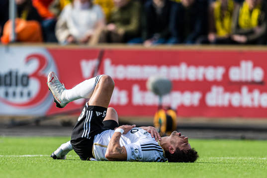 Samual Jarard Rogers of Rosenborg in pain