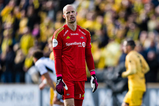 Andre Hansen of Rosenborg looks dejected