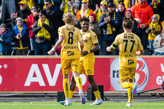Pemi Faris of Bodø/Glimt celebrates